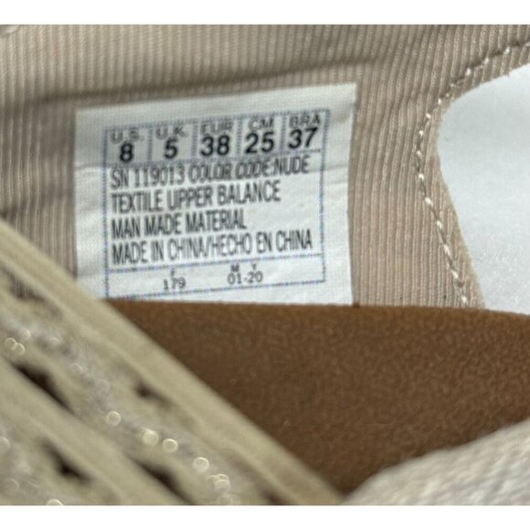 Skechers Luxe Foam Brie Sandals Elastic Slingback Woven Strap Natural Size 8 - Picture 8 of 8